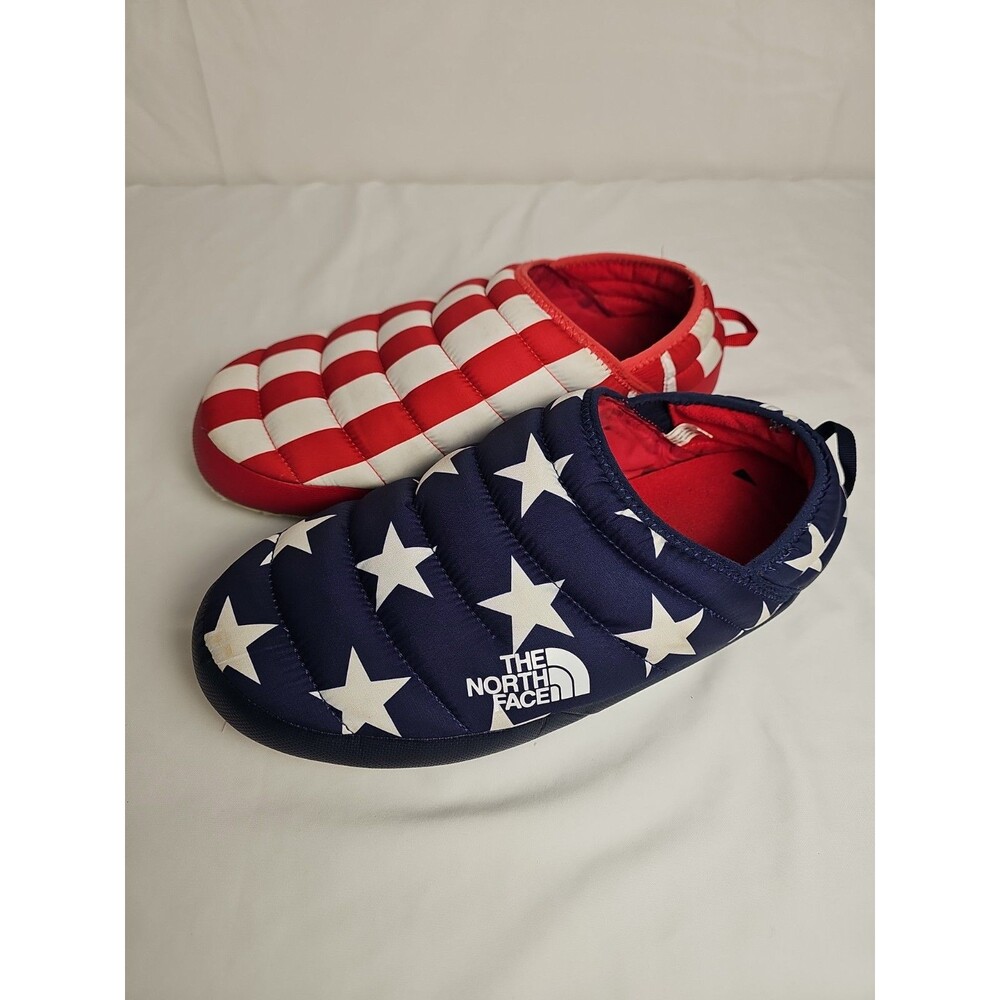 North Face Mens Slippers Size 12 ThermoBall Traction Mule V USA Flag Stars